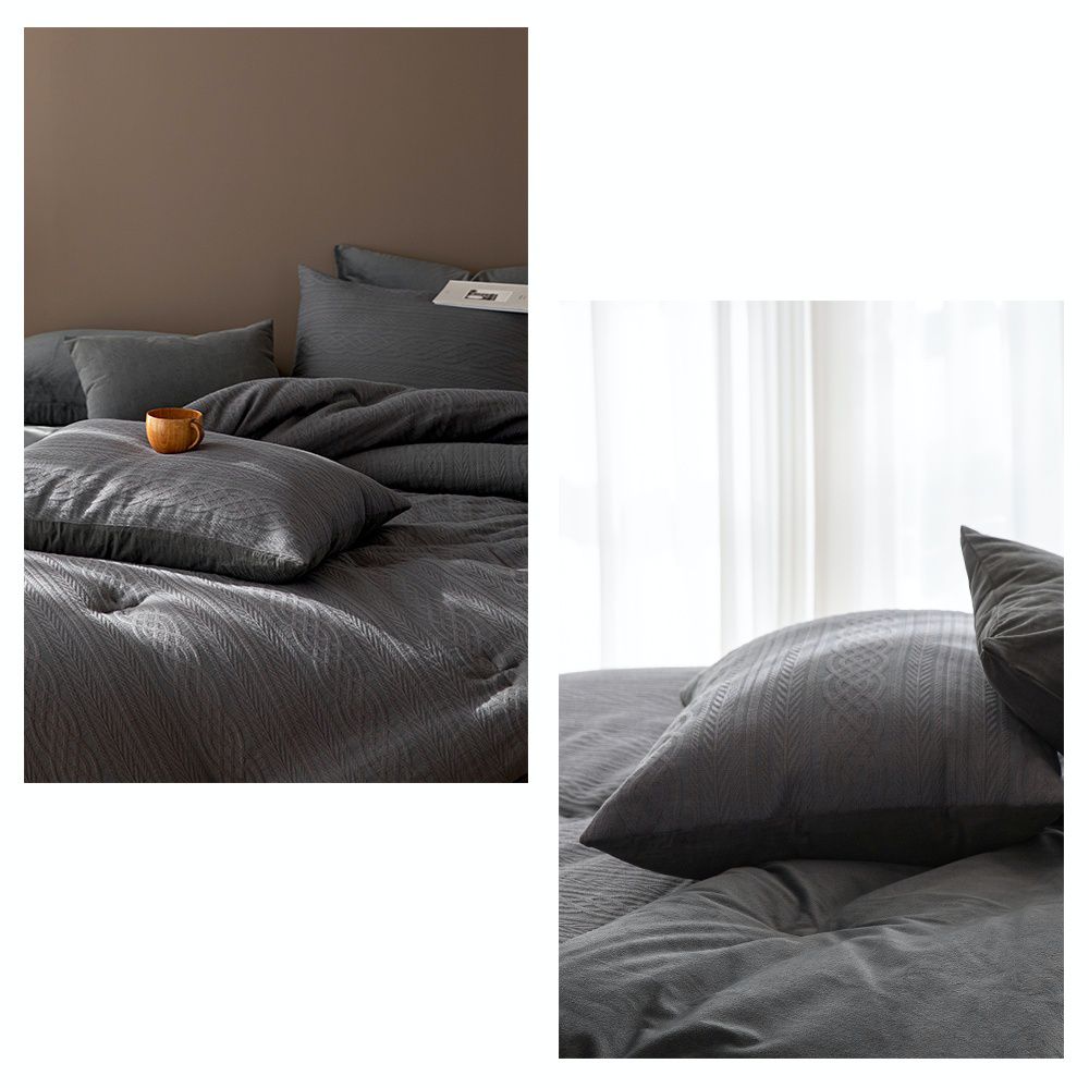 韓國 Maatila - 可水洗莫代爾針織紋棉被-神秘冬日