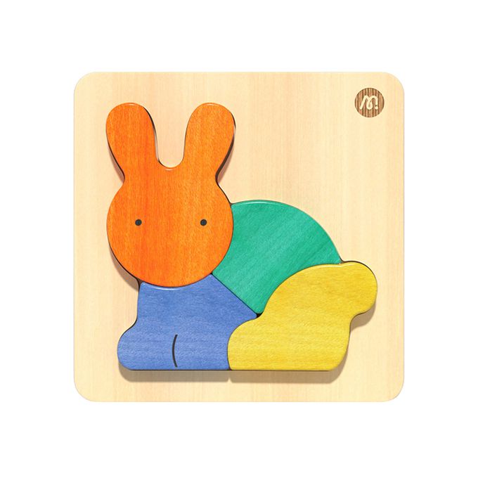 MiDeer - 木質幼兒拼圖-兔子(4片)