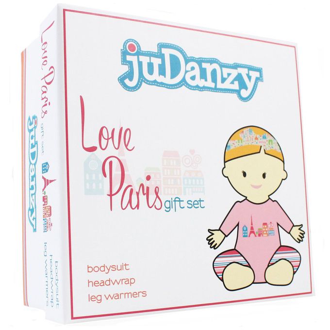 美國 juDanzy - 三件式禮盒組(包屁衣+髮帶與襪套)-時尚都會
