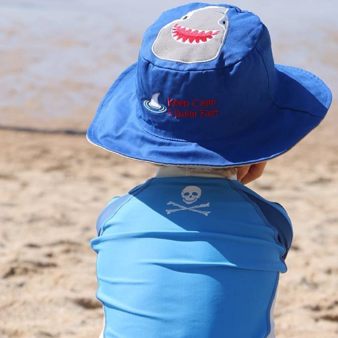 加拿大 flapjackkids - 雙面防風遮陽帽/防曬帽-彩虹/獨角獸 (4y-6y)