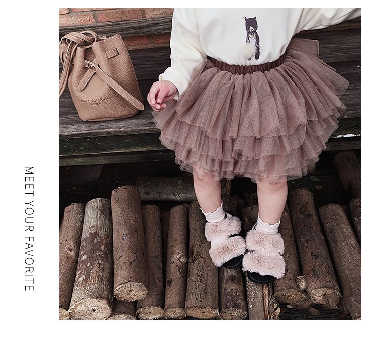 超萌澎澎網紗短裙-白色