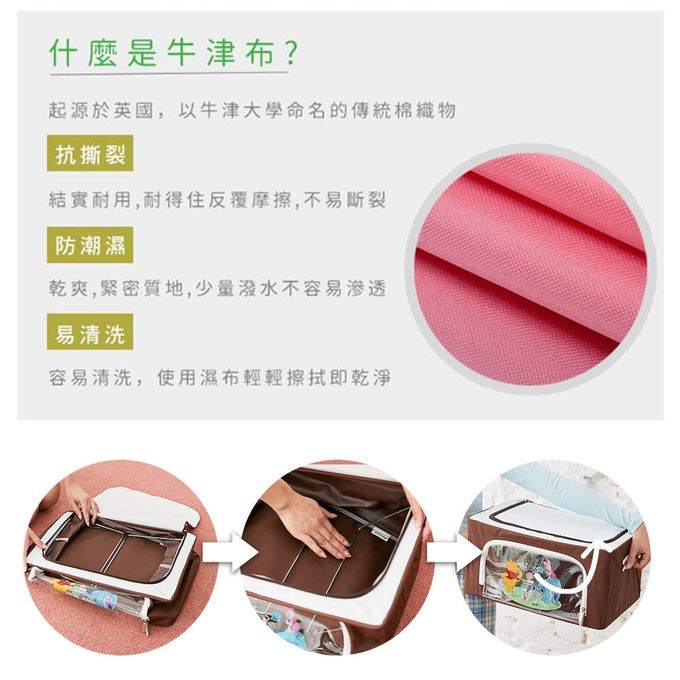 收納王妃 - 三麗鷗Sanrio【雙子星鑽石】66L牛津收納箱 衣物收納箱 置物箱