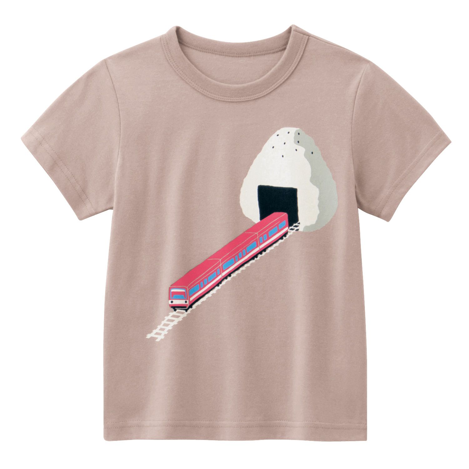 日本千趣會 - GITA 天竺棉印花短T-御飯糰列車-灰杏