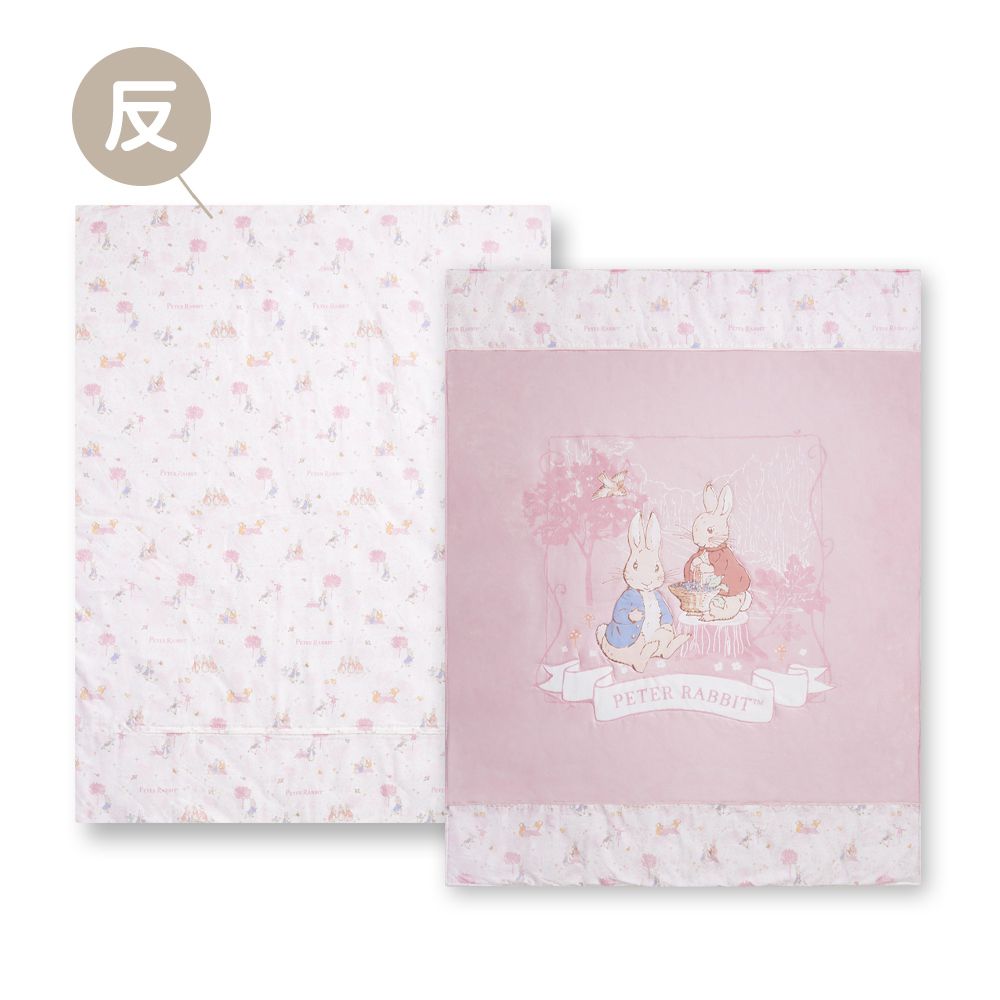 悅讀比得兔冬夏兩用被 105x135cm(四季被 棉被 被子 寶寶被 嬰兒被)-粉色