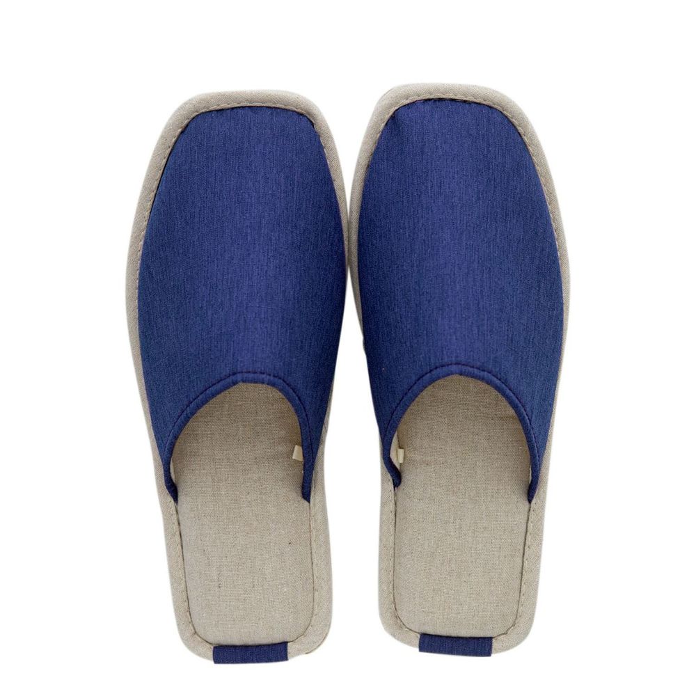 日本千趣會 - 撥水加工舒適室內拖鞋-深藍 (M(23-24.5cm))