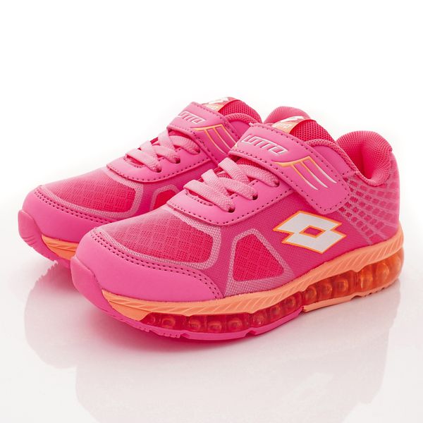 LOTTO - 義大利童鞋-抗菌彈力運動款(中大童段)-橘粉紅