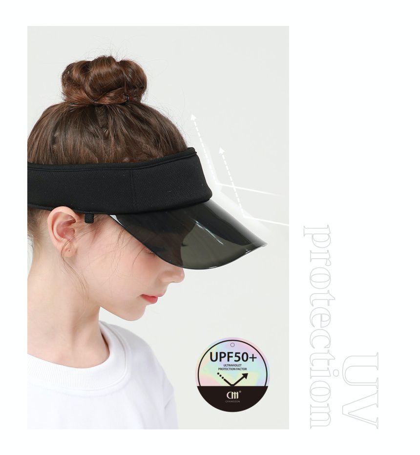 韓國 CHAMELEON - UPF50+防曬板鴨舌帽(含遮脖巾)-白