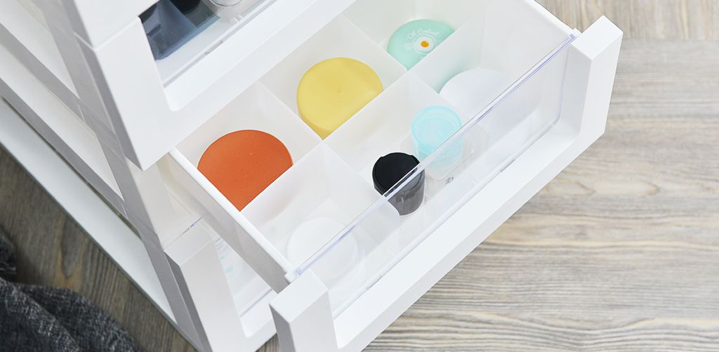 PICKup - 四層化妝品分格抽屜收納櫃(1低2中1高抽)-DIY