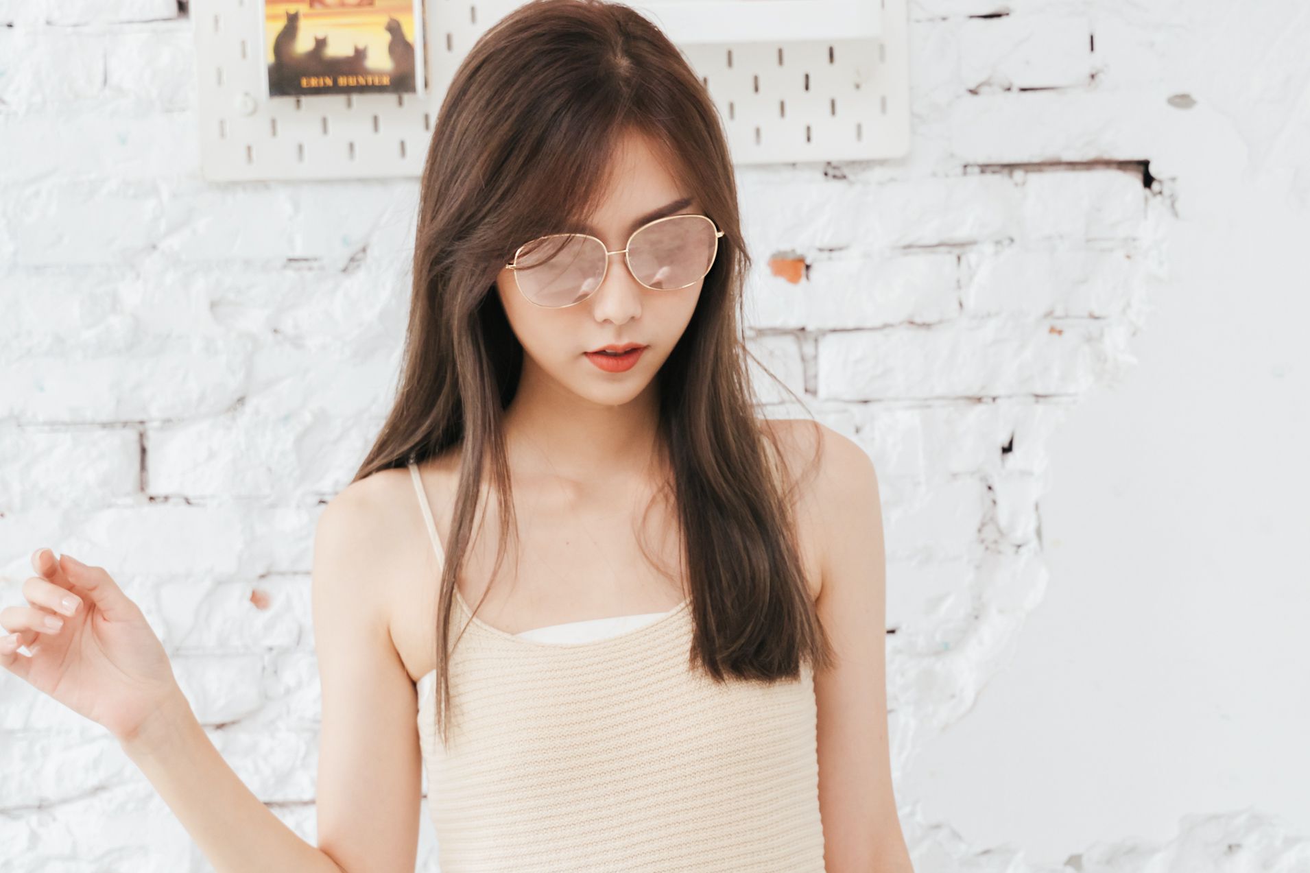 ALEGANT - 韓流復古典雅金邊初戀粉水銀漸層女神款墨鏡│UV400太陽眼鏡