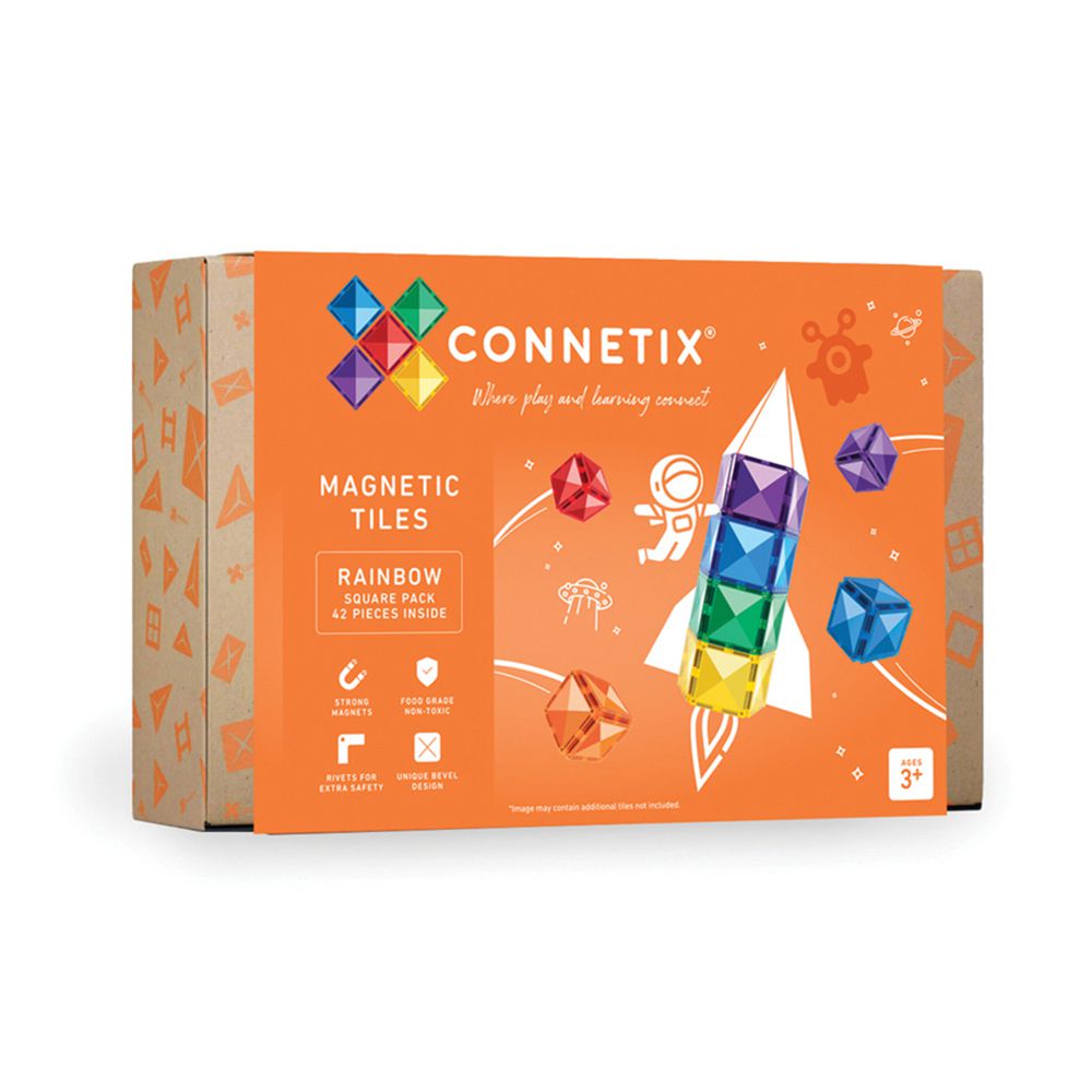 澳洲 Connetix - 彩虹磁力積木-方形擴充組(42pc)