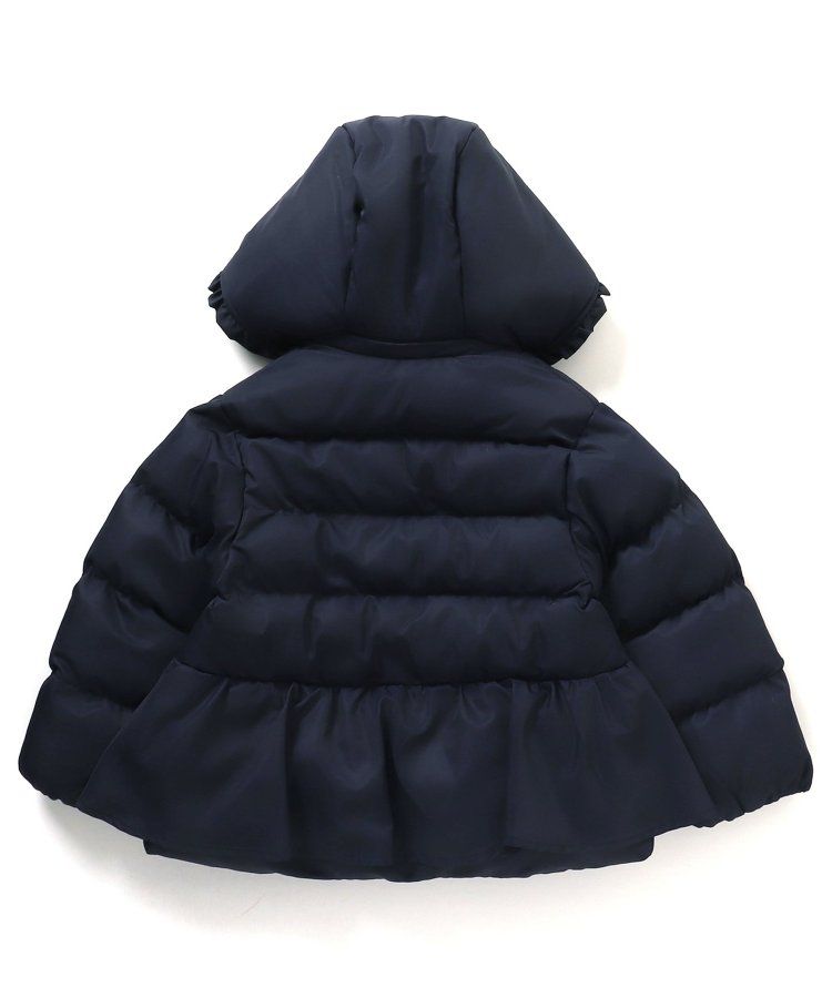 日本 apres les cours - [女孩最愛]愛心金釦夢幻荷葉鋪棉外套-酒紅