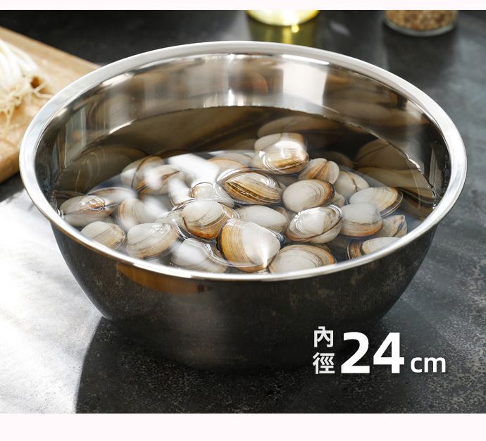 日本霜山 - 304不鏽鋼料理用調理盆+瀝水盆2件組 (27CM)