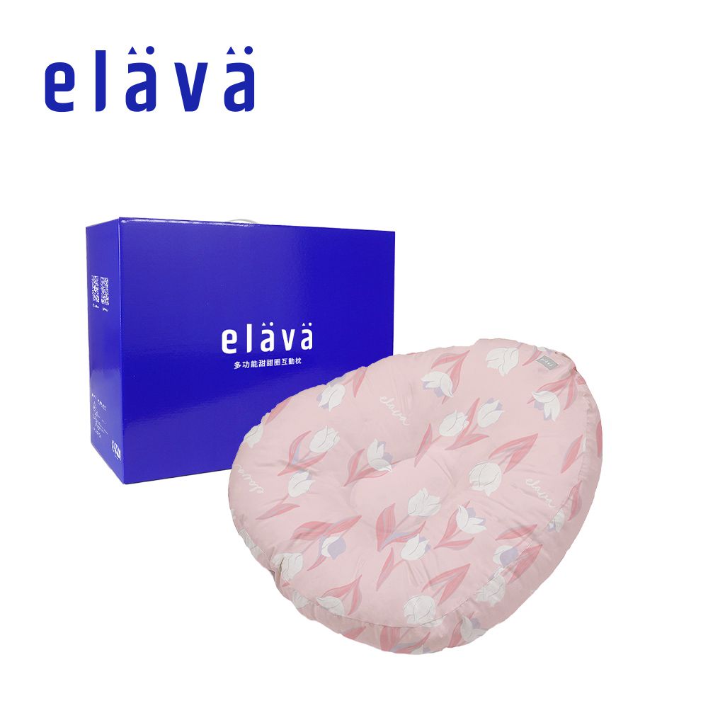 Elava - 韓國 多功能甜甜圈互動枕 枕芯+枕套+彩盒-莫代爾款-粉紅皇后