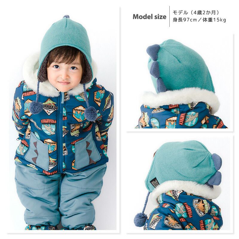 日本 ZOOLAND - 防寒刷毛針織保暖帽-迷彩-淺灰 (頭圍50~54cm)