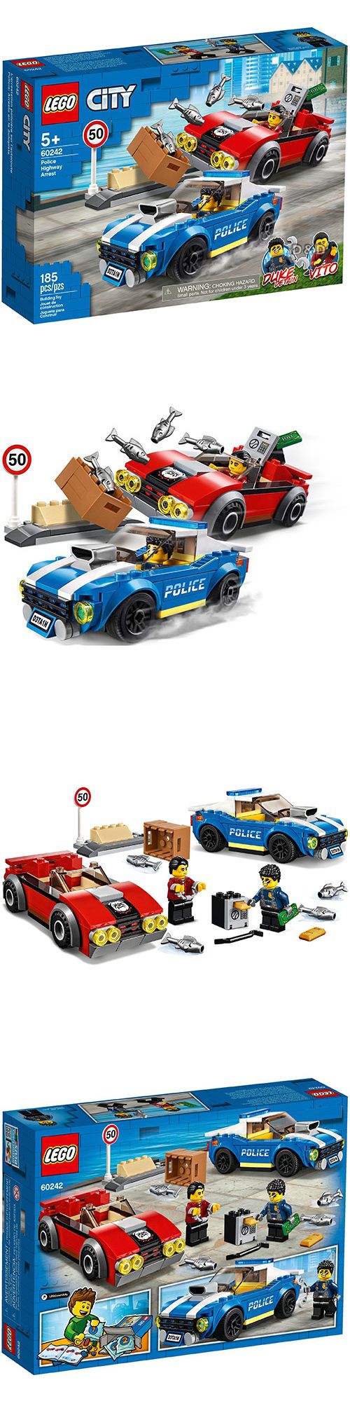 樂高 LEGO - 樂高 CITY 城市警察系列 -  警察高速公路追捕戰 60242-185pcs