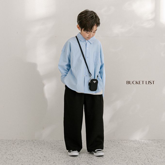 韓國 BUCKET LIST - 韓式落肩長袖襯衫/外套-白