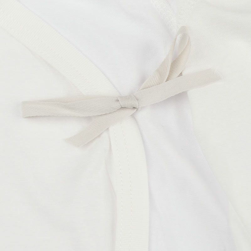 akachan honpo - 新生兒內衣6件組長袖 釦子款-動物-淺咖啡色 (50～60cm)