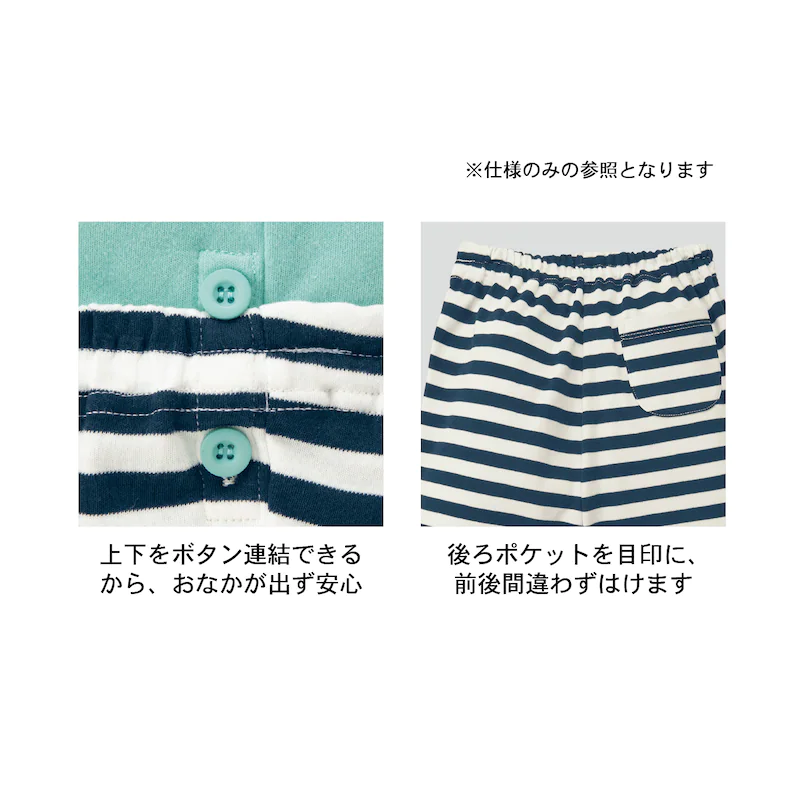 日本千趣會 - 新幹線  純棉短袖家居服/睡衣-隼號列車-藍綠