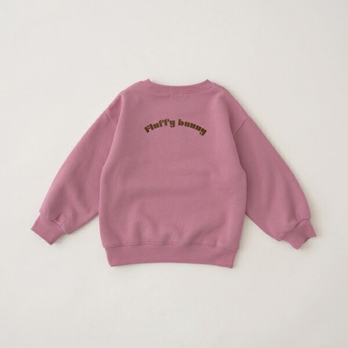 日本 Lycee mine - 可愛相良刺繡裏起毛長袖上衣-愛心小熊-米白