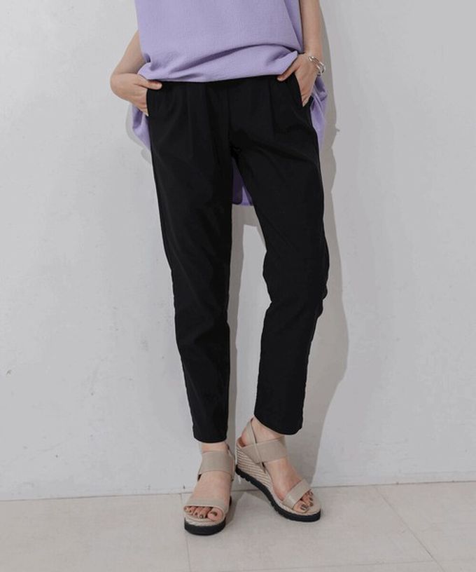 日本 Bab - 接觸冷感 UVcut定番美腳九分褲-葡萄紫