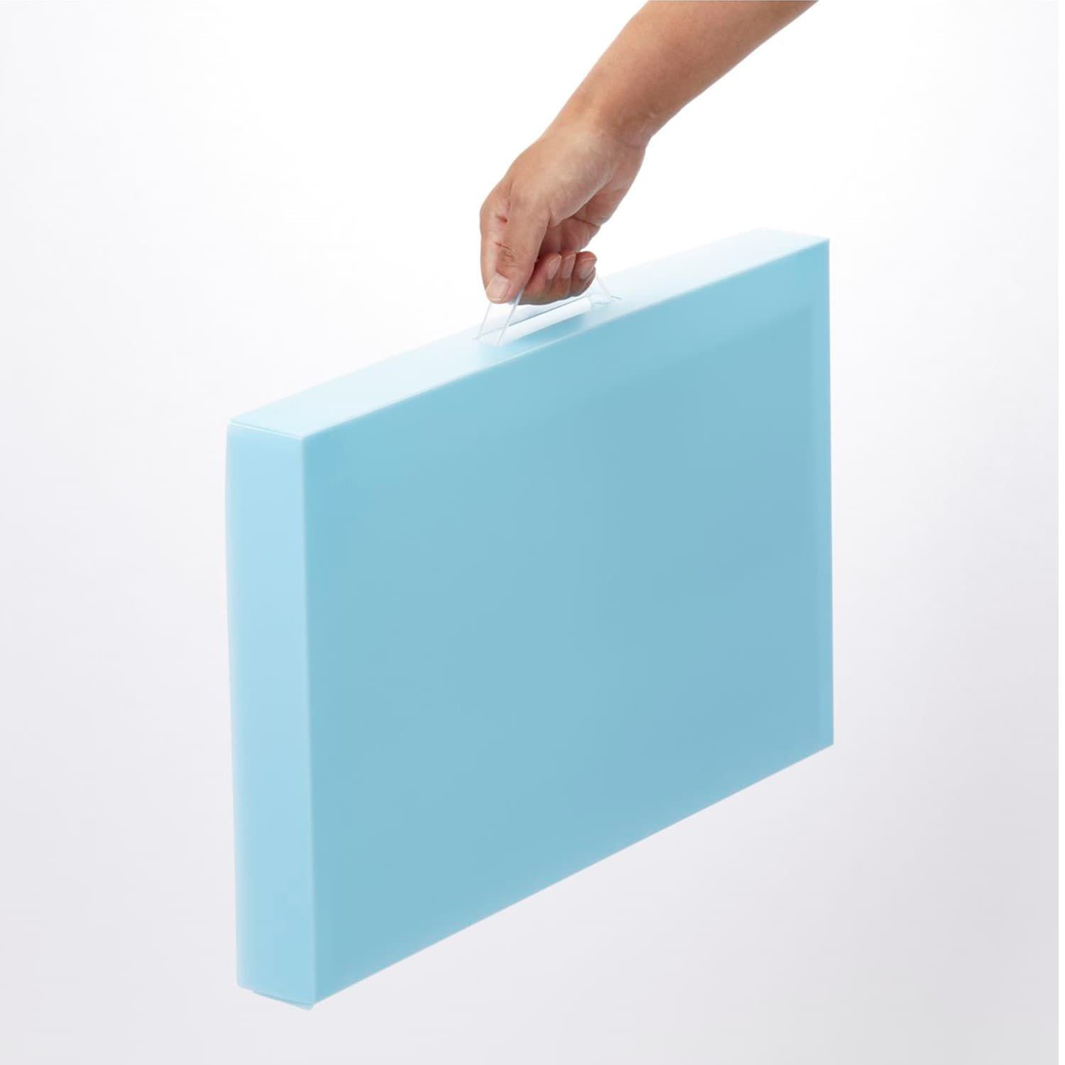 日本千趣會 - [熱銷更新版]美勞作品收納盒(附提把)-白 (45×29.5×4.5cm)