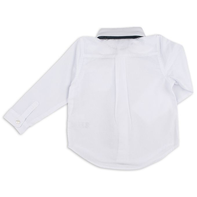 akachan honpo - 長袖襯衫-附針織領帶-白色