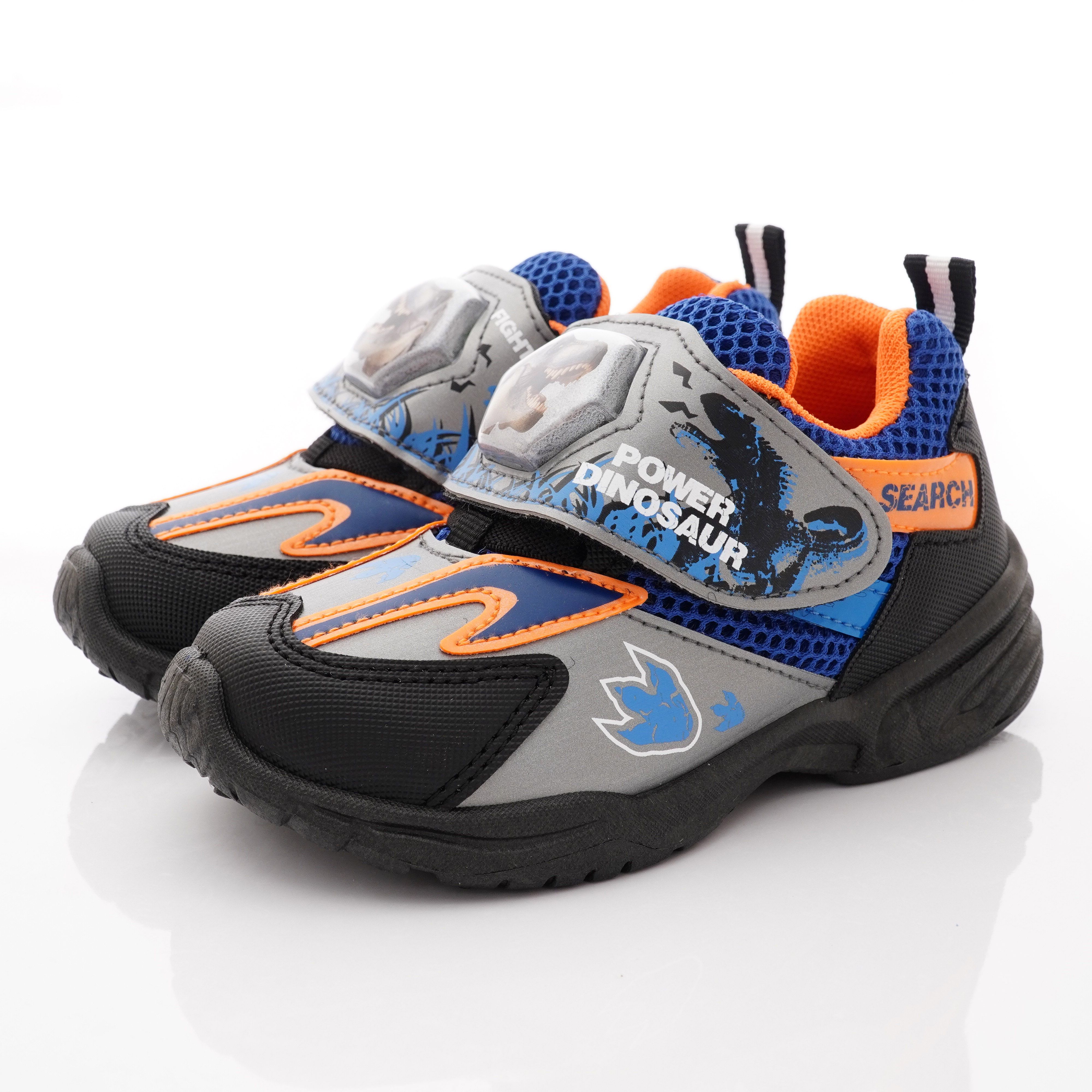 侏羅紀世界 - 恐龍電燈鞋款(中小童段)-鐵灰