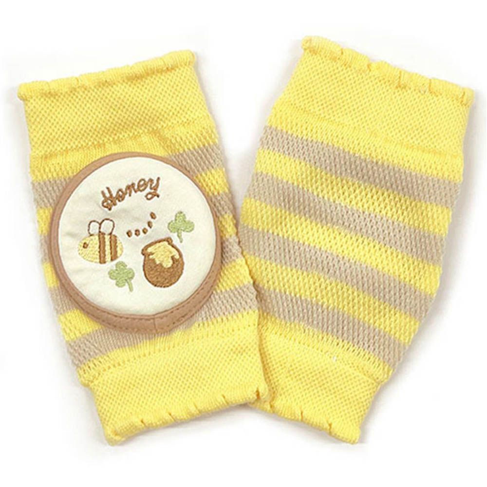 學爬用護膝-蜜蜂&蜂蜜-奶油色