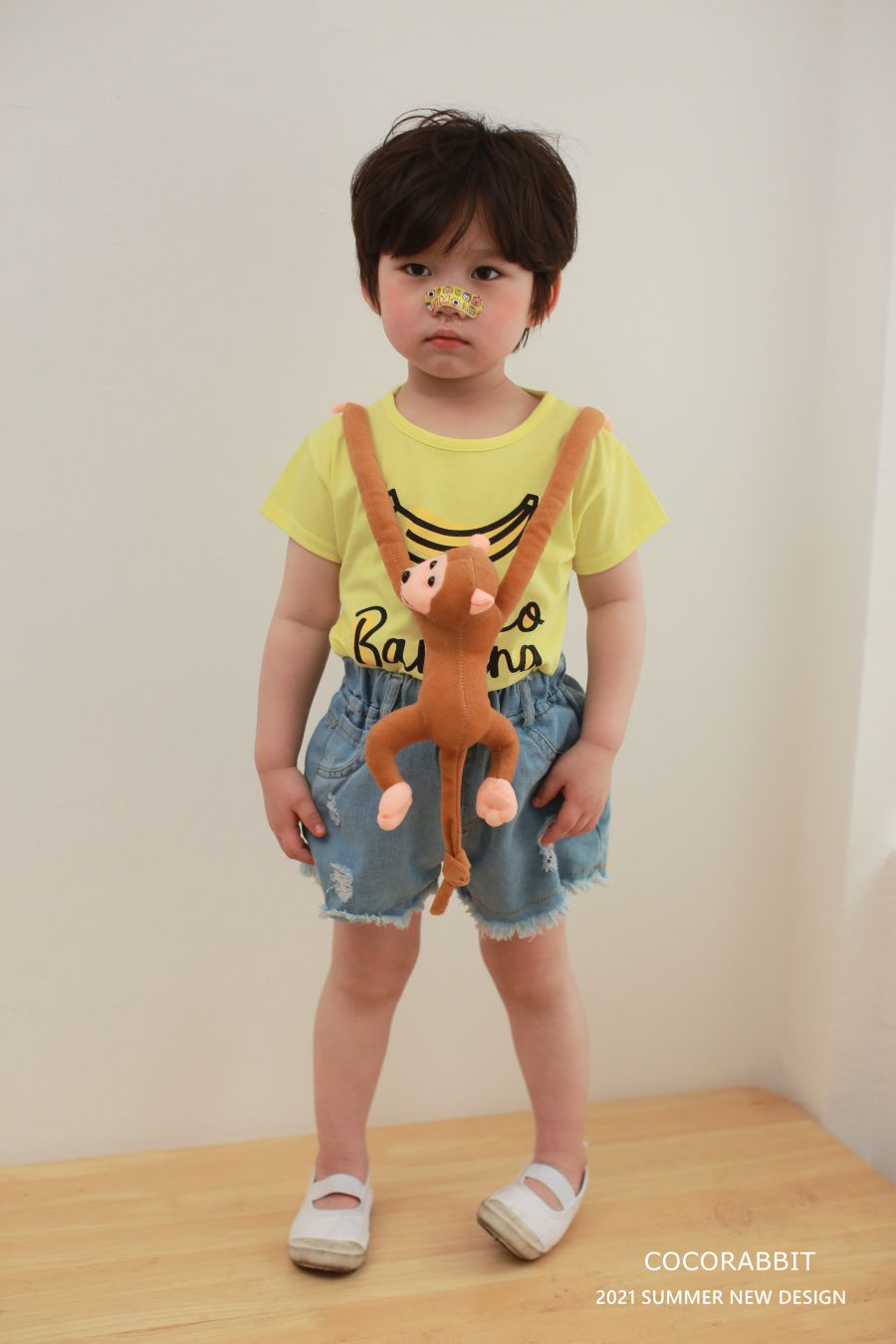 韓國 Coco Rabbit - 猴子娃娃香蕉T-黃