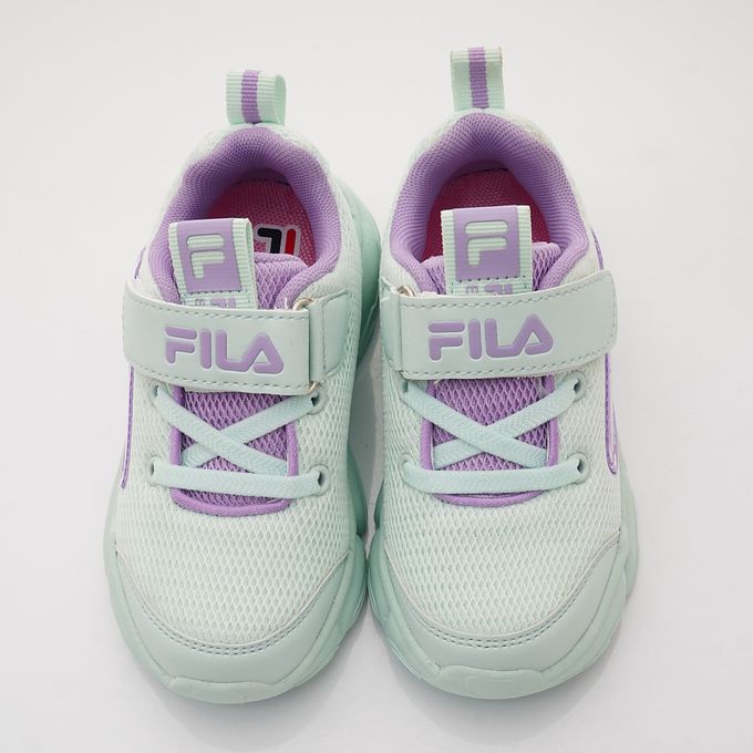 FILA - 電燈透氣慢跑運動鞋-2-J437X-339水藍(中大童段)-運動鞋-水藍