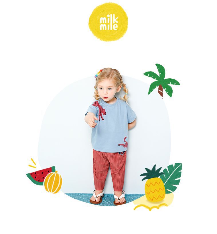 韓國 milk mile - 皺摺感涼感褲-磚紅