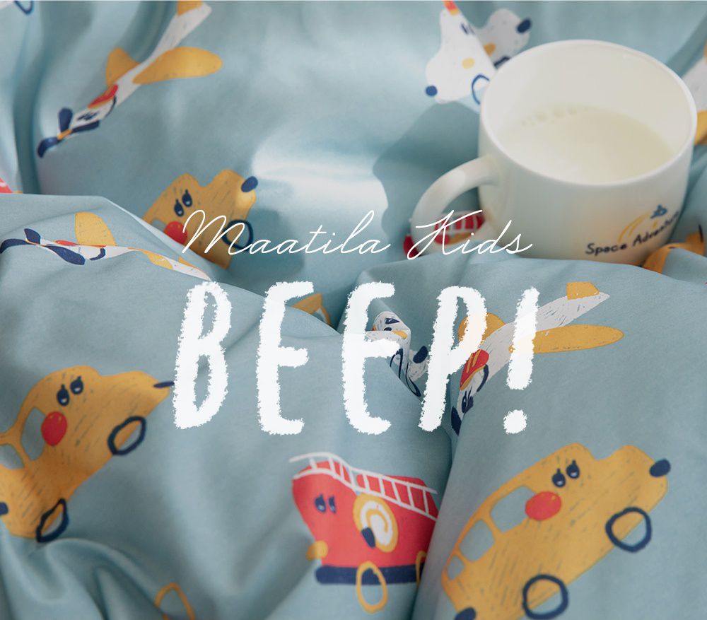 韓國 Maatila - (兒童款)可水洗M2全方位抗菌防蟎棉被-噗噗車車
