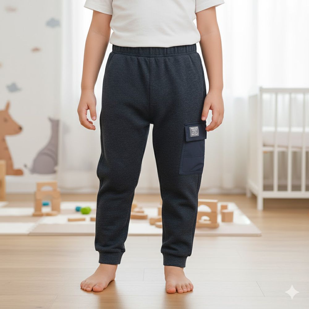 10分褲-口袋-深藍色