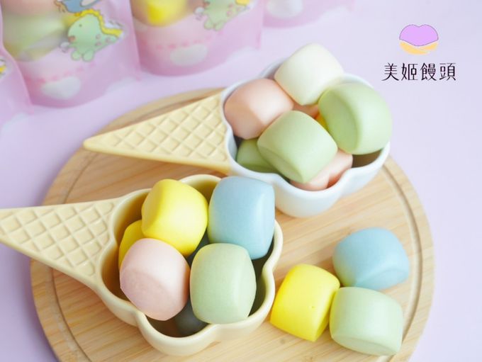 美姬饅頭 - 寶石造型鮮乳一口小饅頭-180g