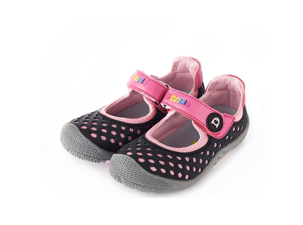 Dr. Apple - 機能童鞋-洞洞涼一夏超cute休閒童鞋-黑