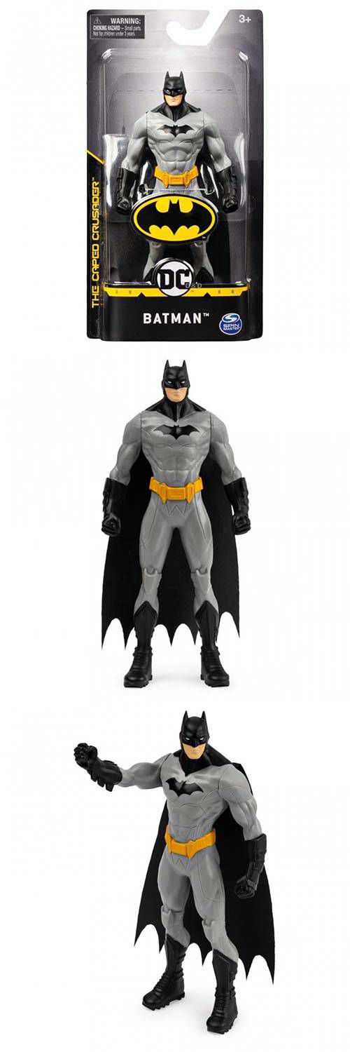 DC 漫畫 - BATMAN蝙蝠俠-6吋人偶- 經典款(灰蝙蝠俠)