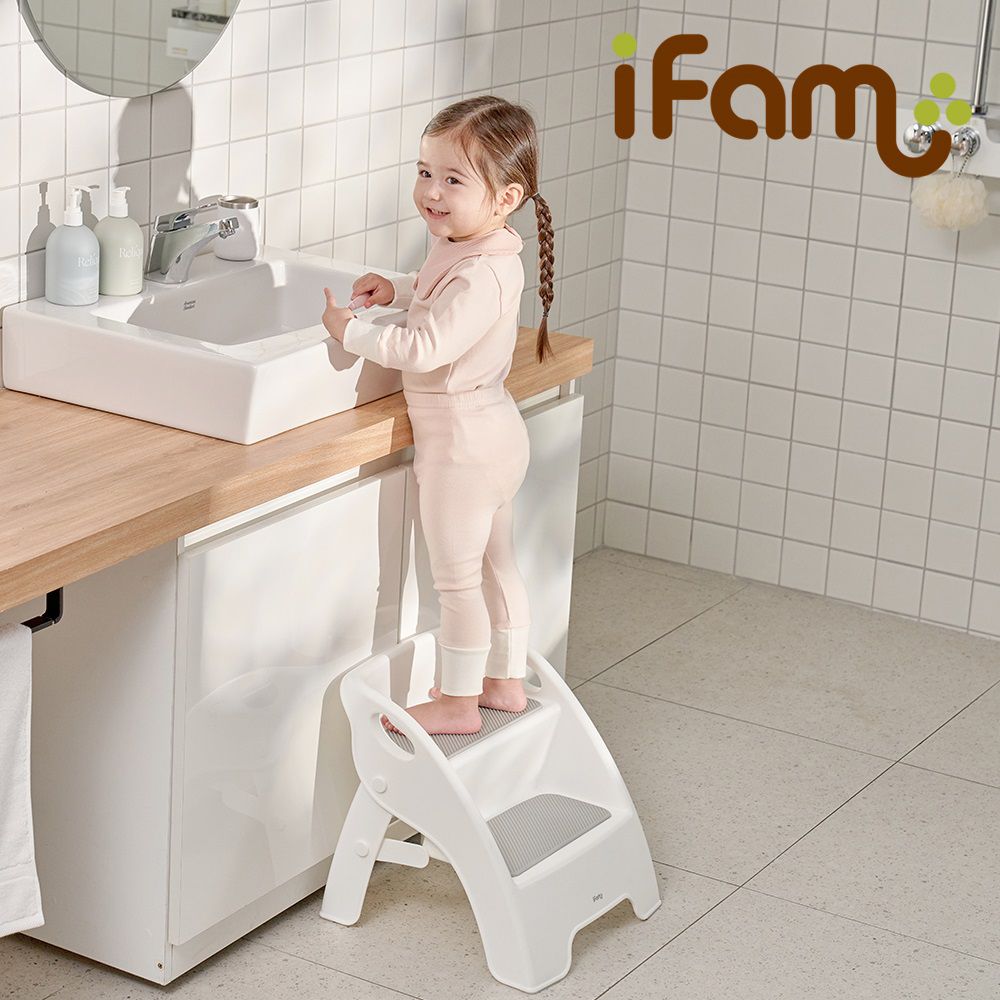 韓國 iFam - 多用途腳踏凳-商品尺吋：【38.4cm x 38cm x 38.6cm】