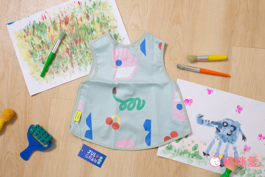 韓國 Julgran - 純棉防水圍兜/背心-薄荷綠 (1-4Y適用)