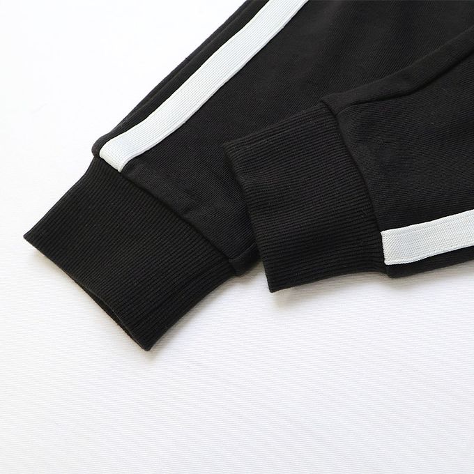 日本 ZOOLAND - 春季出遊印花運動長褲-背後刺繡車車-淺灰