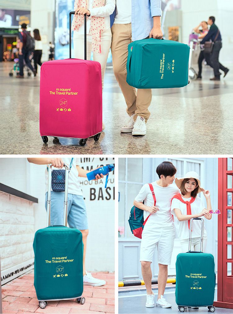 M Square - 加厚款環遊世界行李箱套24吋-酷黑