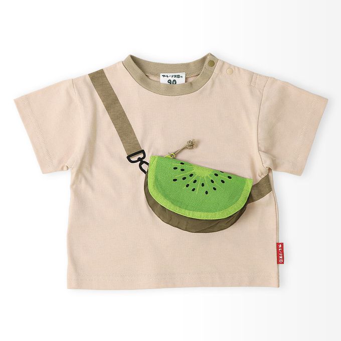 日本 ZOOLAND - 水果天堂 可愛包包造型短袖上衣-香蕉-黑