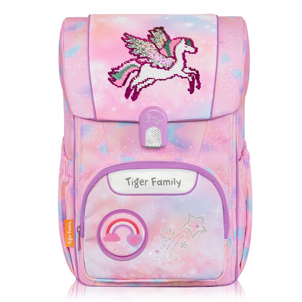 飛躍超輕量護脊書包-漫步天馬(亮片款Pro 2S)-(贈品：文具2件(文具組+作業袋)-雲寶&碧琪)-花色送完以其他樣式替代 不另行通知