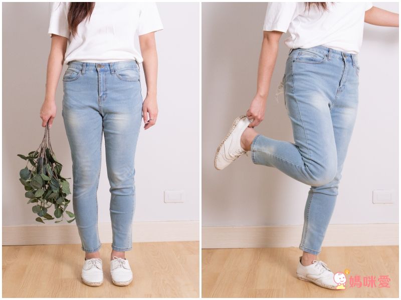 日本女裝代購 - 純棉舒適彈力休閒褲 (拉鍊/後腰鬆緊)-氣質灰