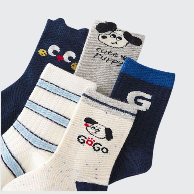 卡通GoGo狗狗中筒棉襪