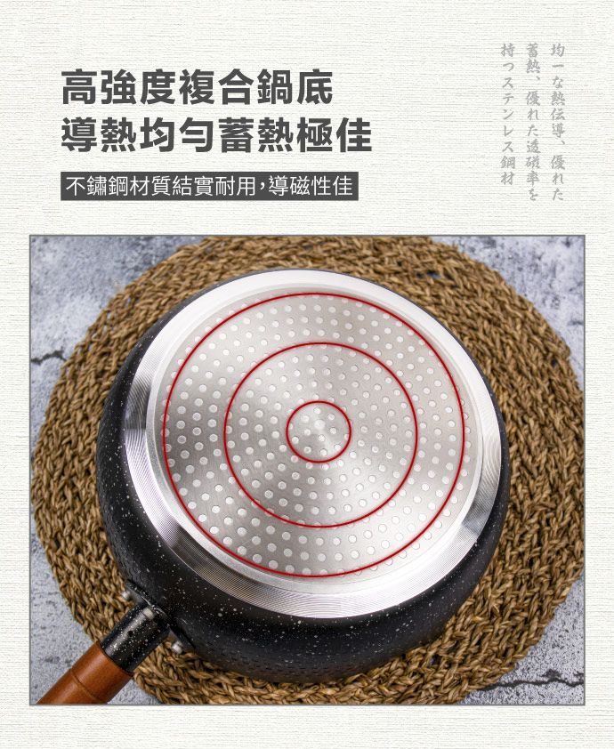 LMG - 日式錘紋不沾雪平鍋-曜岩黑-18cm(無蓋)+日式料理夾超值組