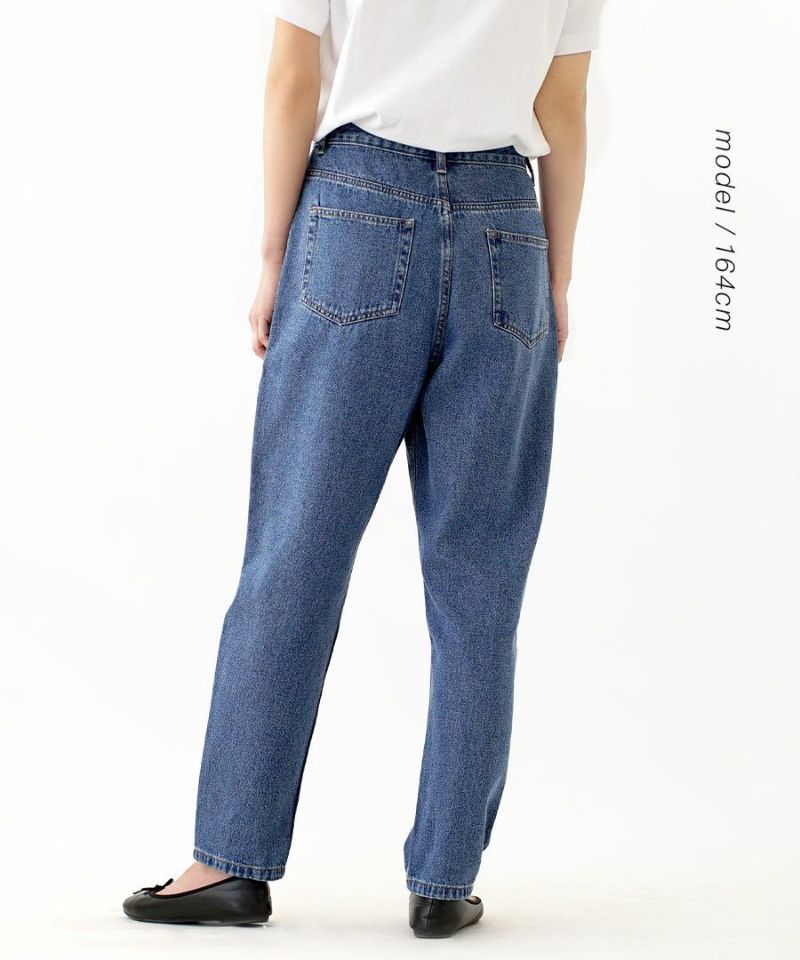 日本 zootie - 純棉舒適顯瘦單寧牛仔長褲-丹寧藍