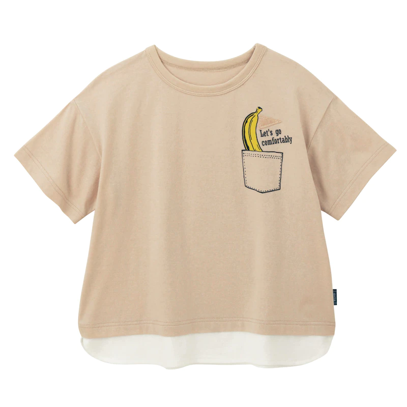 日本千趣會 - GITA 天竺棉印花短T-鬥牛犬散步-杏