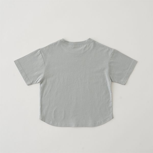 日本 b-ROOM - 純棉柔軟定番素色短袖上衣-淺黃