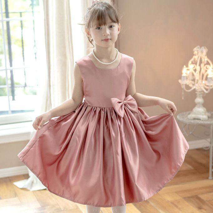 日本 Catherine Cottage - 大蝴蝶結緞面​澎澎洋裝/小禮服-水藍