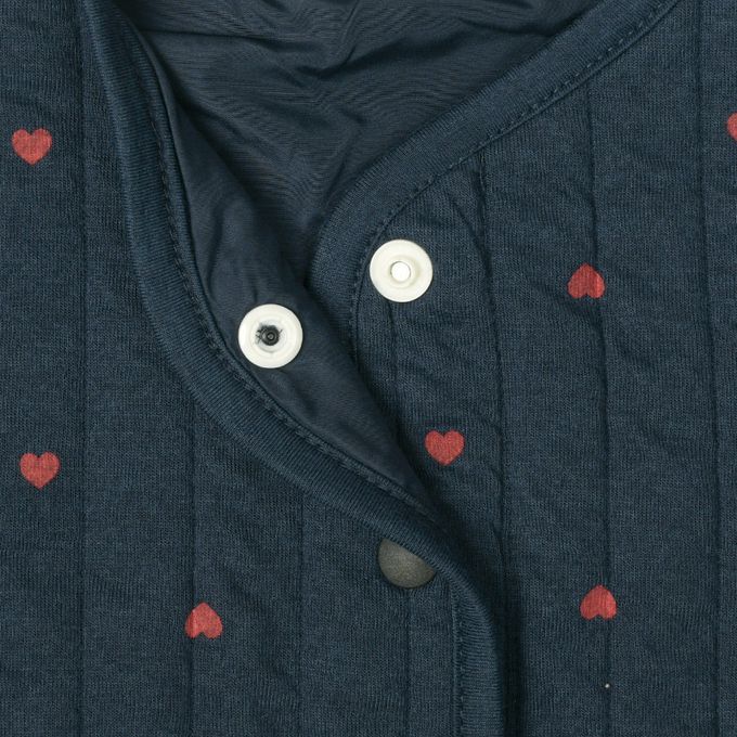 akachan honpo - 鋪棉夾克-滿版印花-深藍色